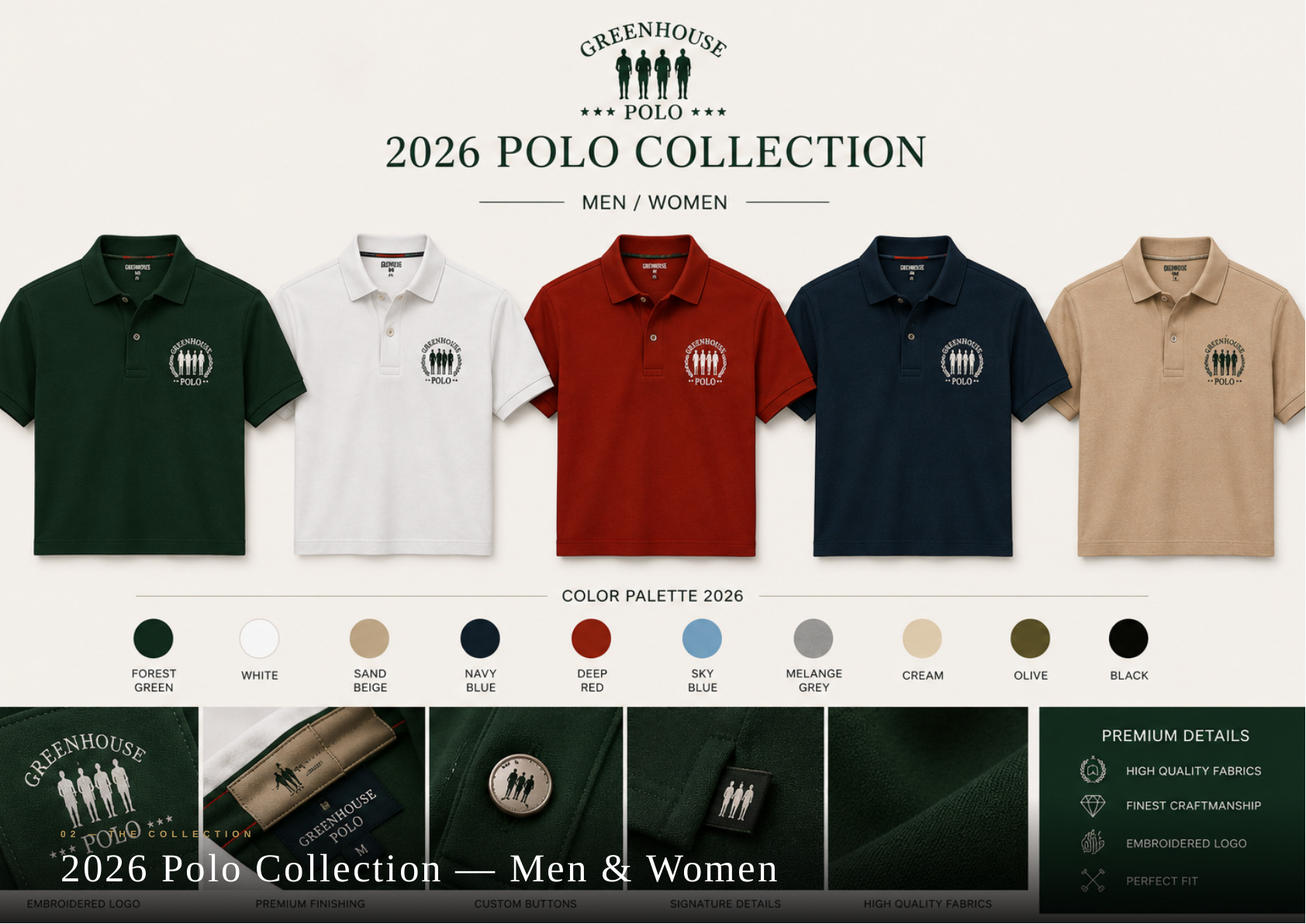 GreenHouse Polo 2026 Collection Men and Women